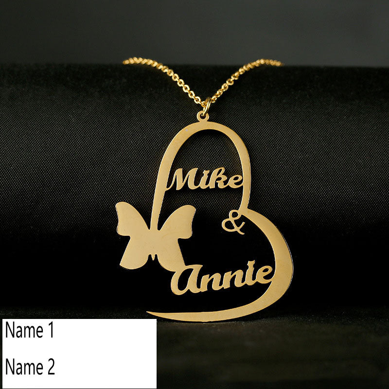 Personalize 2 names custom necklace