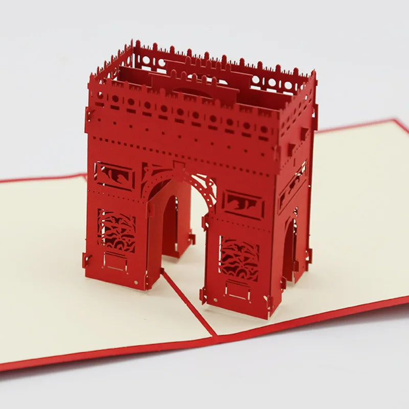 3D Pop Up Birthday Cards Laser Cut Invitations Cards World Architecture Business Card Boy Gifts Greeting Card Tourist Postcard