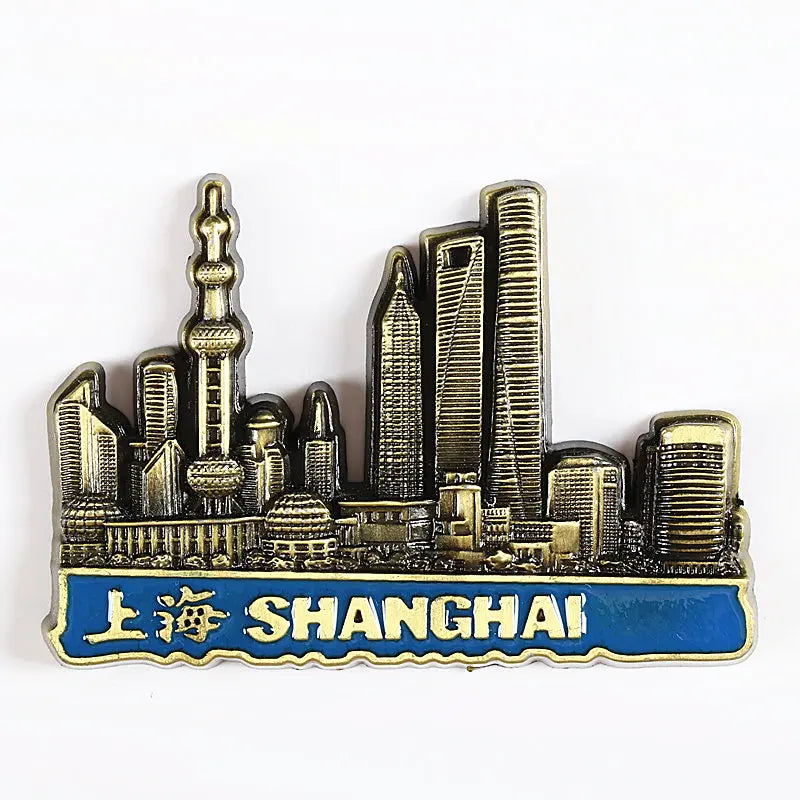 Fridge Magnet Decor Souvenir France United Kingdom Germany United States New York India Metal Magnetic Refrigerator Sticker