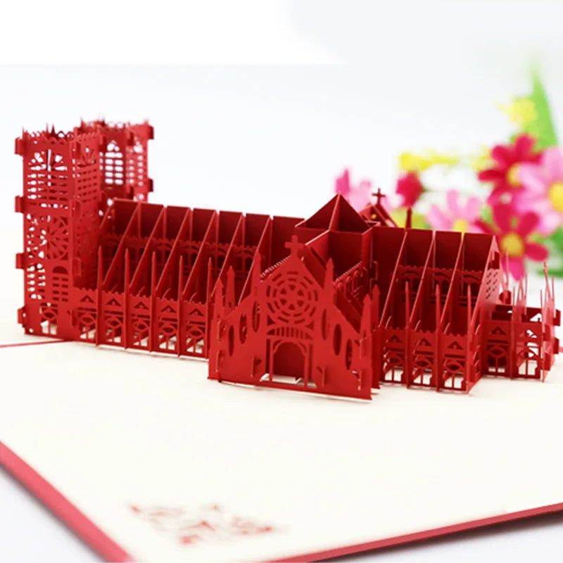 3D Pop Up Birthday Cards Laser Cut Invitations Cards World Architecture Business Card Boy Gifts Greeting Card Tourist Postcard