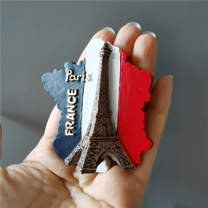 Paris France Tourist Souvenir Fridge Magnets Eiffel Tower French Magnetic Stickers Annecy Decoration on The Fridge Travel Gifts