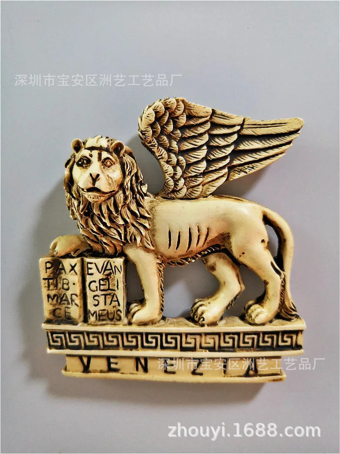 Fridge Magnet Souvenir Venice Las Vegas Greece Black Forest Munich Bull Venetian Lion Spartacus Warrior Helmet Craft Home Decor