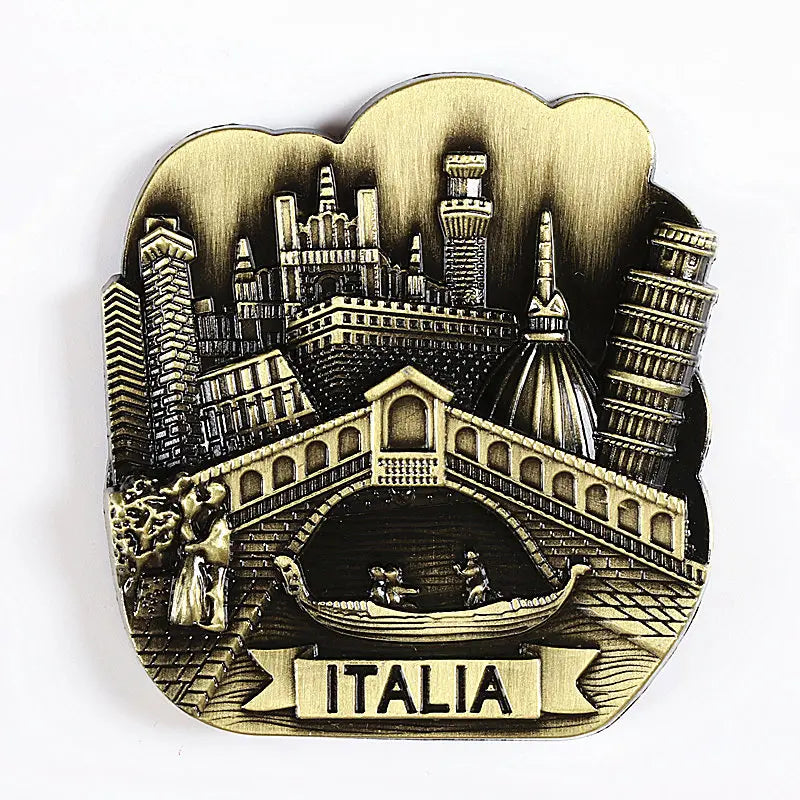 Fridge Magnet Decor Souvenir France United Kingdom Germany United States New York India Metal Magnetic Refrigerator Sticker