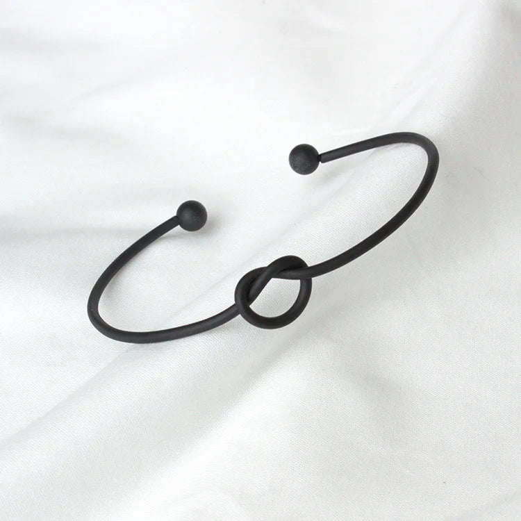 L231 Fashion Knot Cuff Bracelets & Bangles Women Jewelry Pulseira Simple Glossy Open Pulseras LOVE Valentine's Day Gift