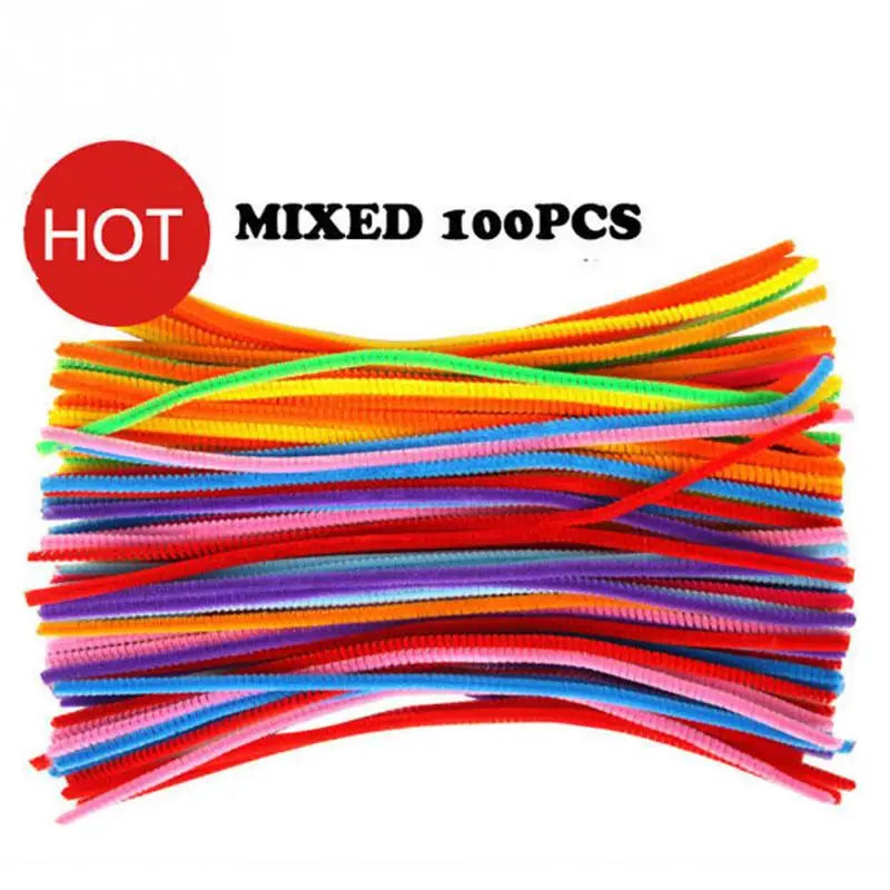 DIY Handmade Crafts Toys Chenille Kids Toy Educational Crafts Chenille Stems Kids Colorful Cure-Pipe Colorful Pipe Cleaner