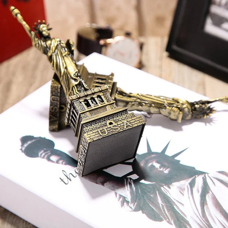 ERMAKOVA Metal Architecture Figurine World Famous Landmark Building Souvenir Statue Home Office Desktop Decor Christmas Gift