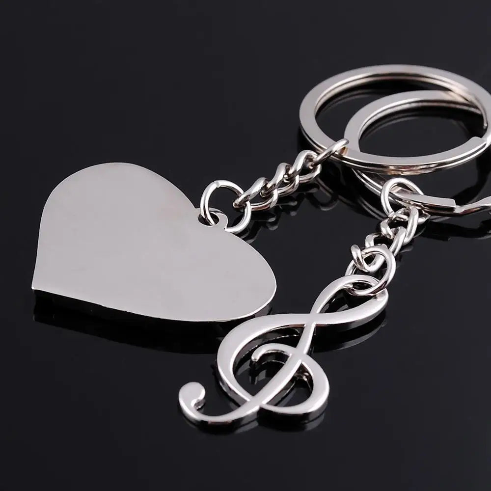 Novelty Couple Keychain Lovers Heart Key Chain Ring Casual Trinket Jewelry Valentine's Day Wedding Gift Accessories