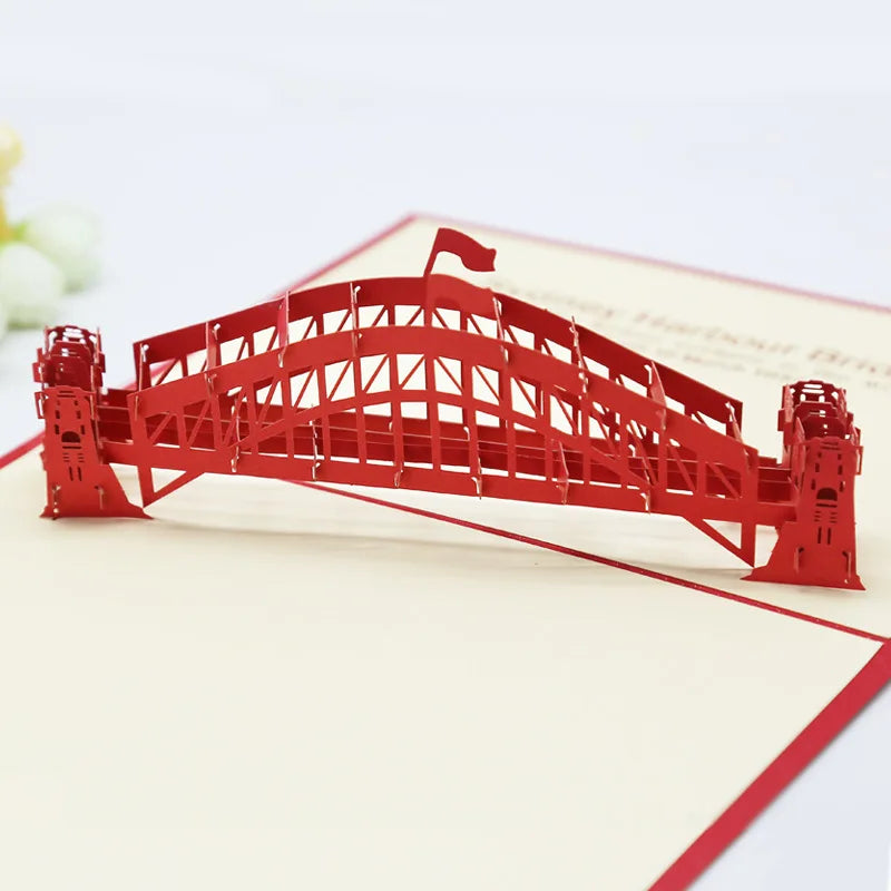 3D Pop Up Birthday Cards Laser Cut Invitations Cards World Architecture Business Card Boy Gifts Greeting Card Tourist Postcard