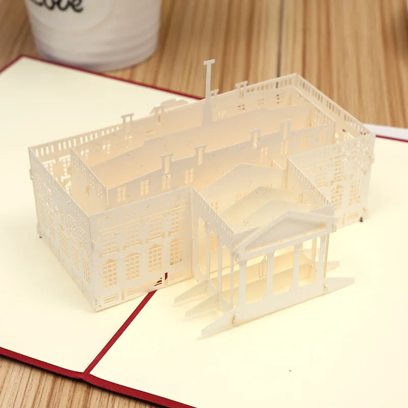 3D Pop Up Birthday Cards Laser Cut Invitations Cards World Architecture Business Card Boy Gifts Greeting Card Tourist Postcard
