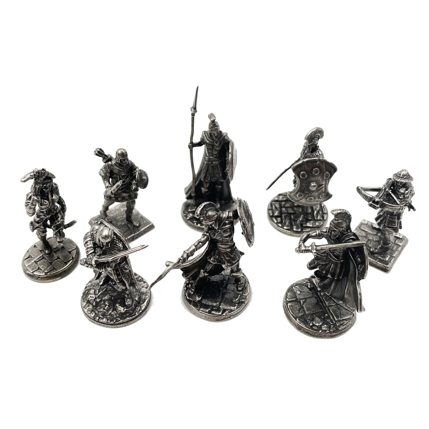 1pcs Ancient Spartan Rome Soliders Figurines Miniatures Vintage Metal Soldiers Model Statue Desktop Ornament Gift