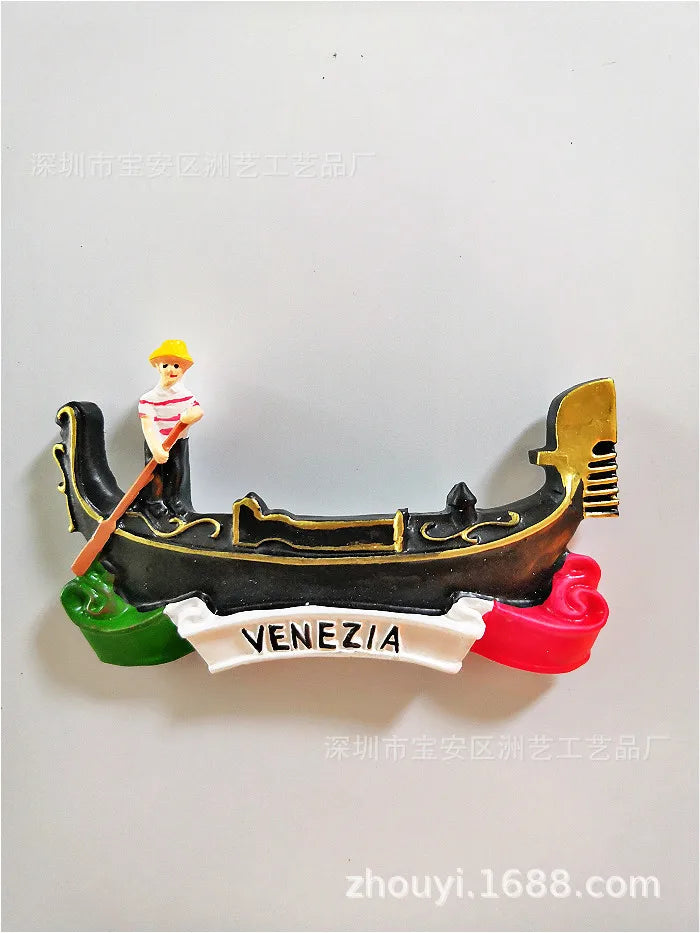 Fridge Magnet Souvenir Venice Las Vegas Greece Black Forest Munich Bull Venetian Lion Spartacus Warrior Helmet Craft Home Decor