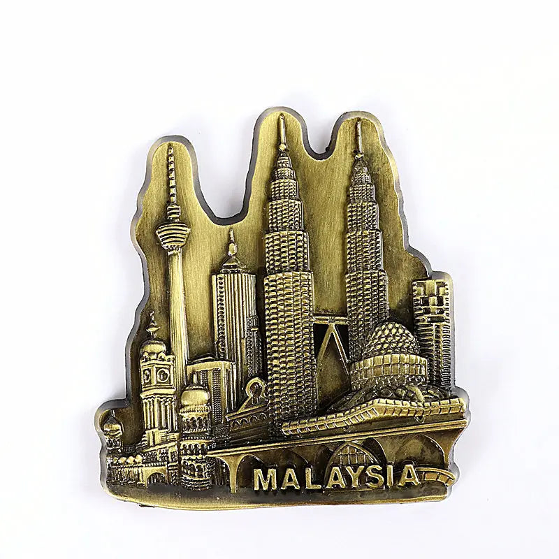 Fridge Magnet Decor Souvenir France United Kingdom Germany United States New York India Metal Magnetic Refrigerator Sticker