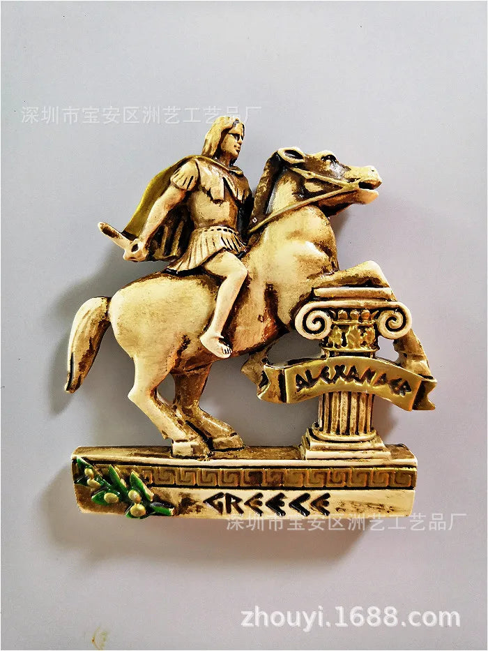 Fridge Magnet Souvenir Venice Las Vegas Greece Black Forest Munich Bull Venetian Lion Spartacus Warrior Helmet Craft Home Decor
