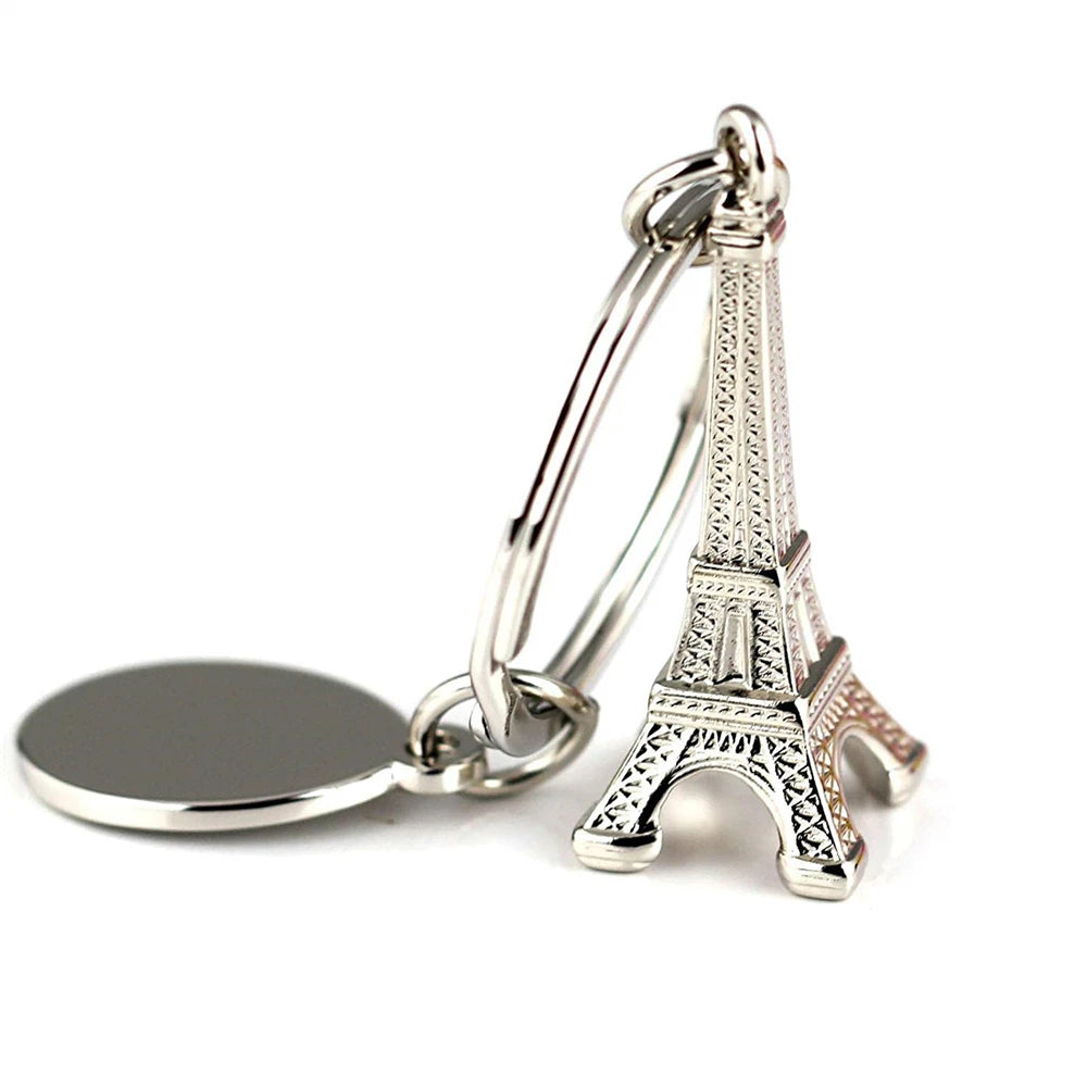 3D Eiffel Tower Keyring Bag Charm Metal Car Keychain French Paris Travel Souvenir Couple Friend Gift Fashion Jewelry Decoration