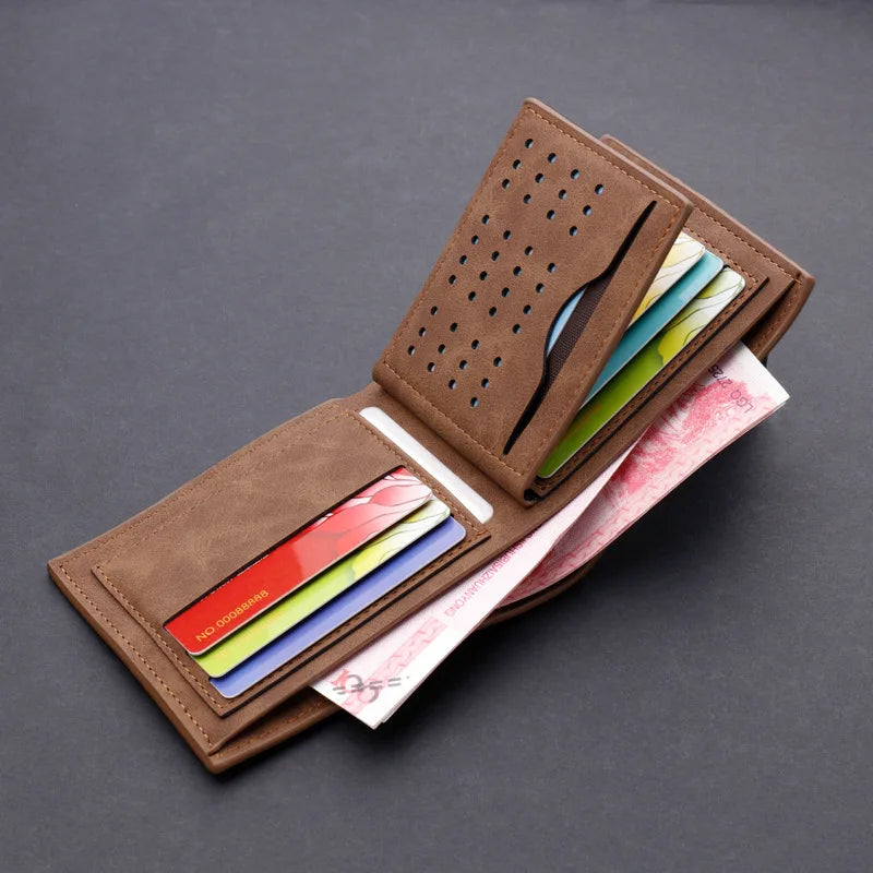 Personalized Men's Leather Wallet – Engraved Gift for Husband or Boyfriend