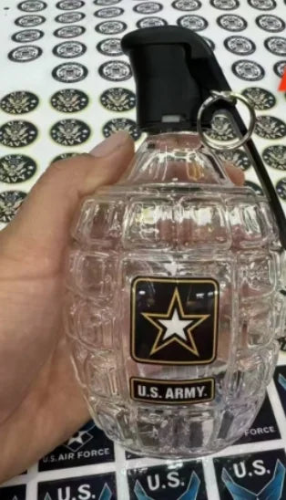 Unique Military Grenade Whiskey Bottle – Cool Gift for Men, Bar & Office Decor