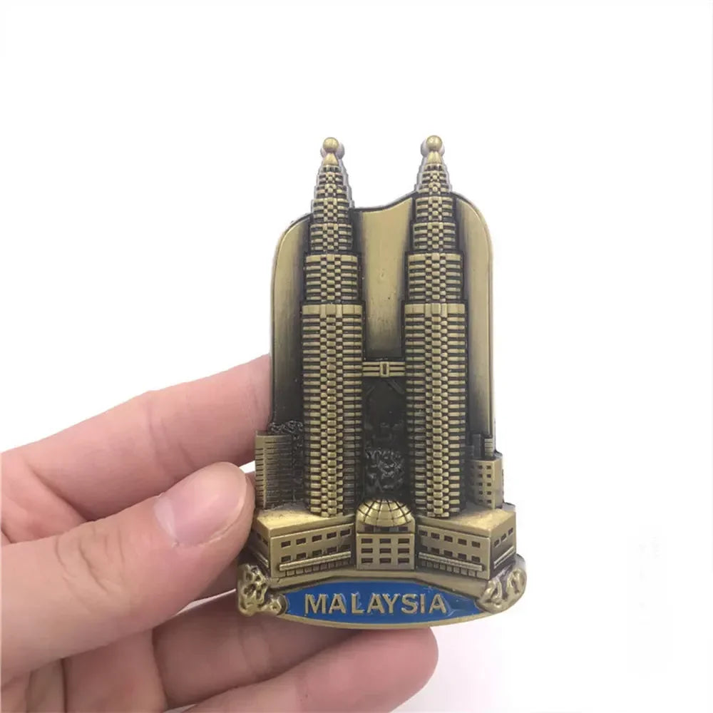 Home Decor Fridge Magnet Refrigerator Metal USA Alaska York Paris Italy London Post Office UK Dubai Belgium Israel Stereo