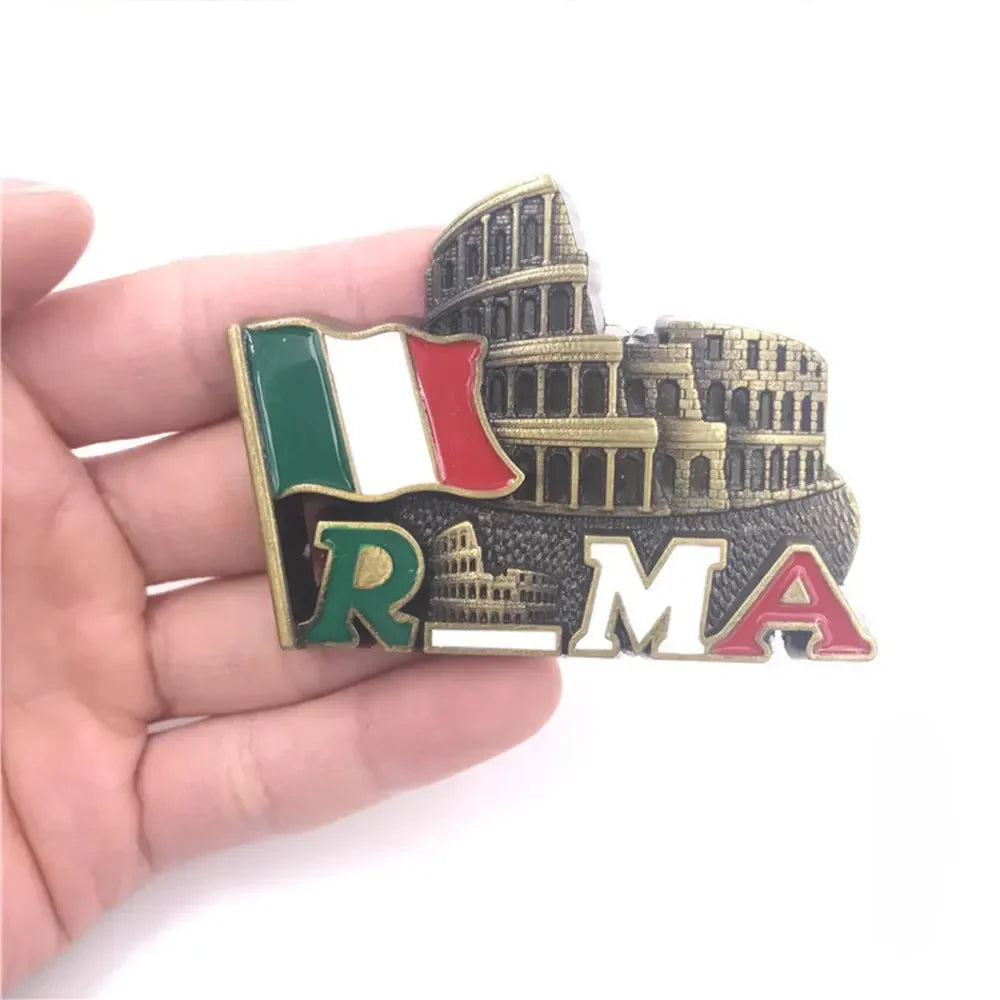 Home Decor Fridge Magnet Refrigerator Metal USA Alaska York Paris Italy London Post Office UK Dubai Belgium Israel Stereo