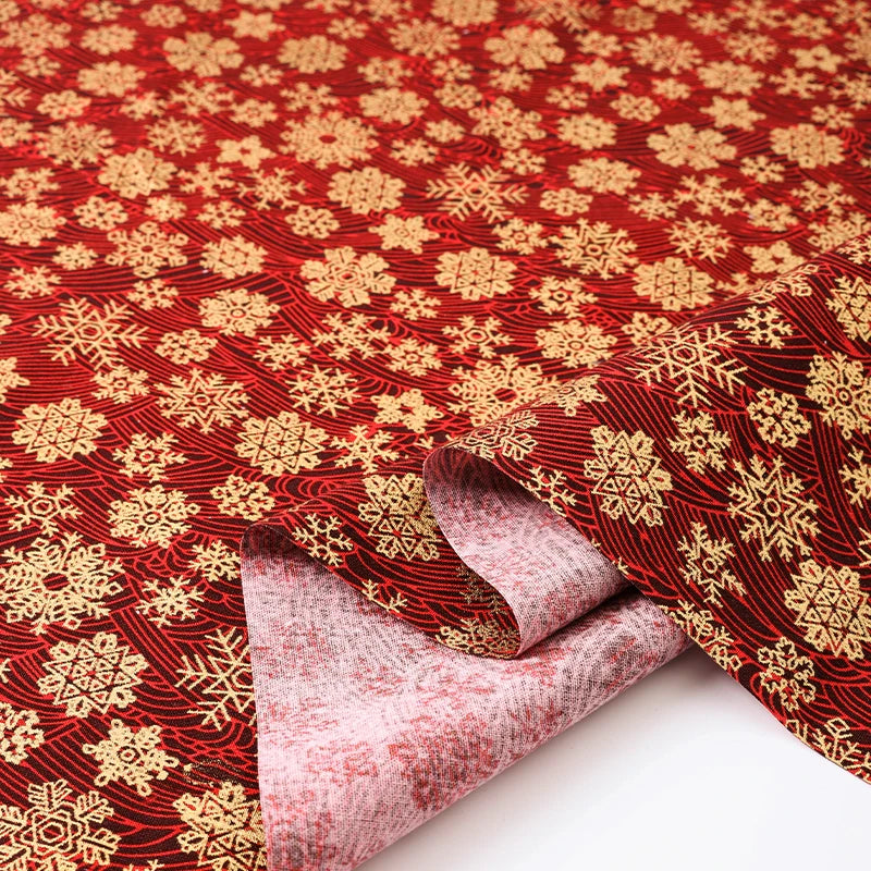 0.5/1/2 Yard 100% Cotton Fabric Traditional Japanese Kimono Style Print DIY Handmade Making Cheongsam, Hanfu, Holiday Decoration