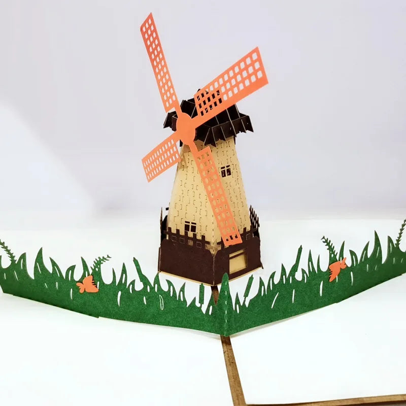 3D Pop Up Birthday Cards Laser Cut Invitations Cards World Architecture Business Card Boy Gifts Greeting Card Tourist Postcard