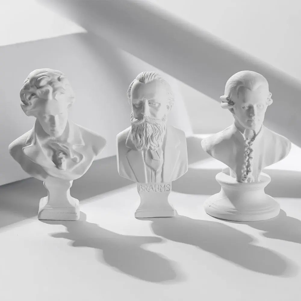 New Mini Figurine Plaster Statue Greek Mythology Celebrities Famous Sculpture Drawing Practice Gypsum Bust Portraits Home Decor