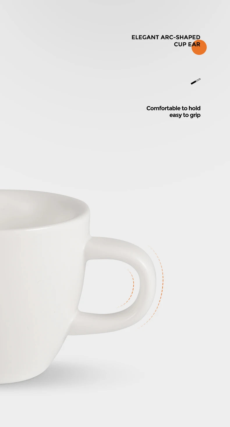 MHW-3BOMBER Espresso Mug 80ml Ceramic Coffee Cup and Saucer Professional Home Barista Latte Art Mug Exquisite Kitchen Accessorie