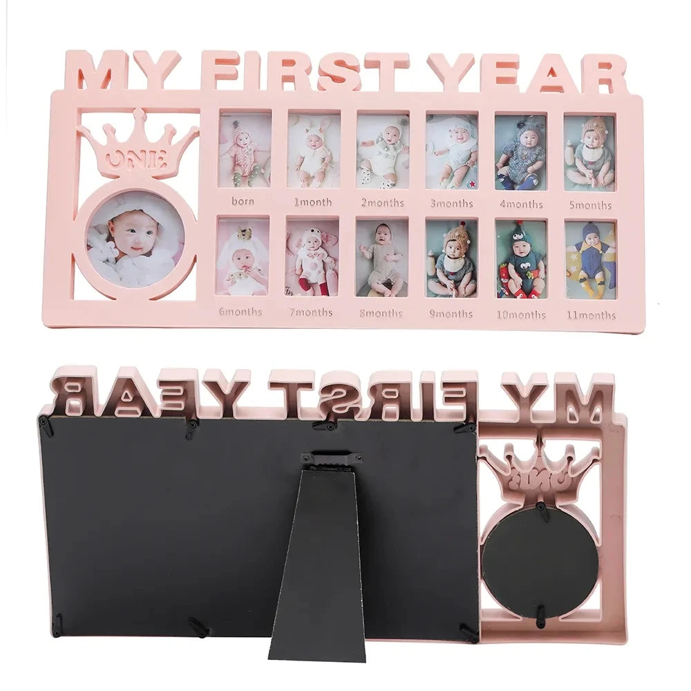 Baby Keepsake Frame 0-12 Months Pictures My First Year Photo Frame Newborn Memory Gifts