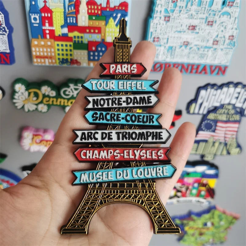 Paris France Tourist Souvenir Fridge Magnets Eiffel Tower French Magnetic Stickers Annecy Decoration on The Fridge Travel Gifts