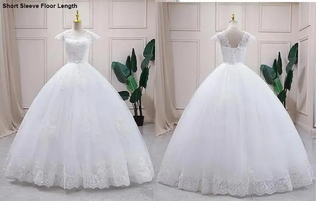 Best Selling 2024 Long Sleeve V Neck Lace Wedding Dress 2025 Vintage Bride Bridal Ball Gown Modest Wedding Dresses Customized