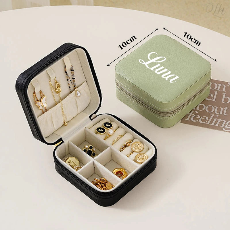Personalized Jewelry Box for Wedding Gift, Birthday Gift Travel Jewelry Box, Mini Jewelry Box JEWELRY NOT INCLUDED