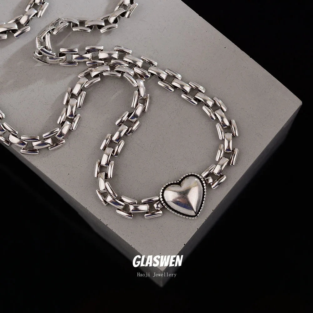 New Arrival Romantic Love Heart Thai Silver Female Jewelry Sets For Women Necklace Bracelet Ring Best Engagement Gifts No Fade