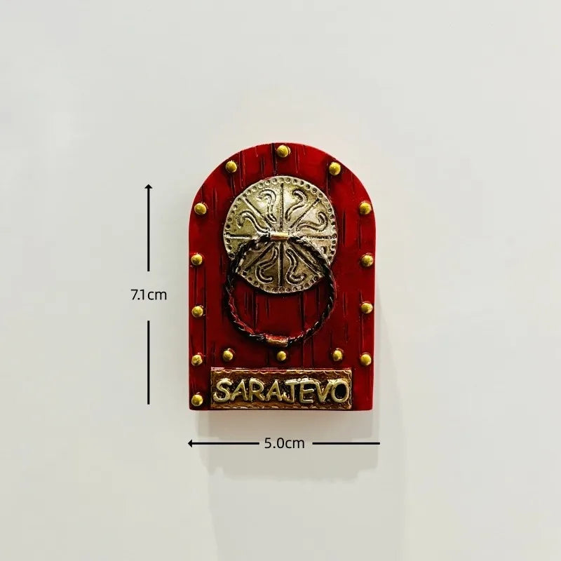 Bosnia and Herzegovina 3D Fridge Magnets Souvenir Resin Refrigerator Magnets Sticker Collection Handicraft Gift Home Decoration