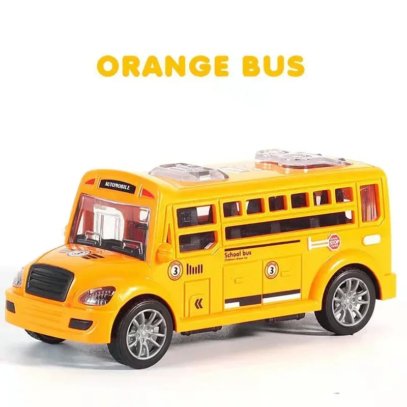 School Bus Model Car For Children Toys, Kids Educational Toy Cars, Miniature Game Vehicle Inertia Wheel, Boys Birthday Gift