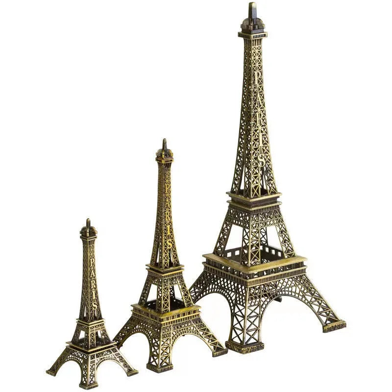 Bronze Paris Eiffel Tower Metal Crafts Home Decoration Accessories Figurine Statue Model Souvenir Home Interior Design 2023 New