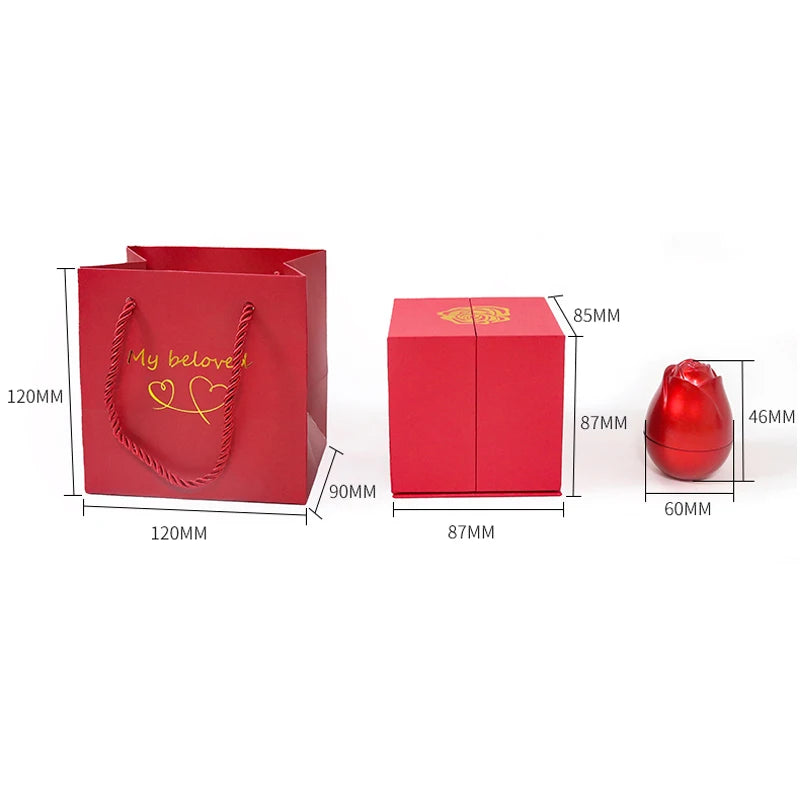 I Love You Necklace With Rose Gifts Box 100 Languages Projection Pendant Jewelry For Girlfriend 2023 New In Romantic Accessories