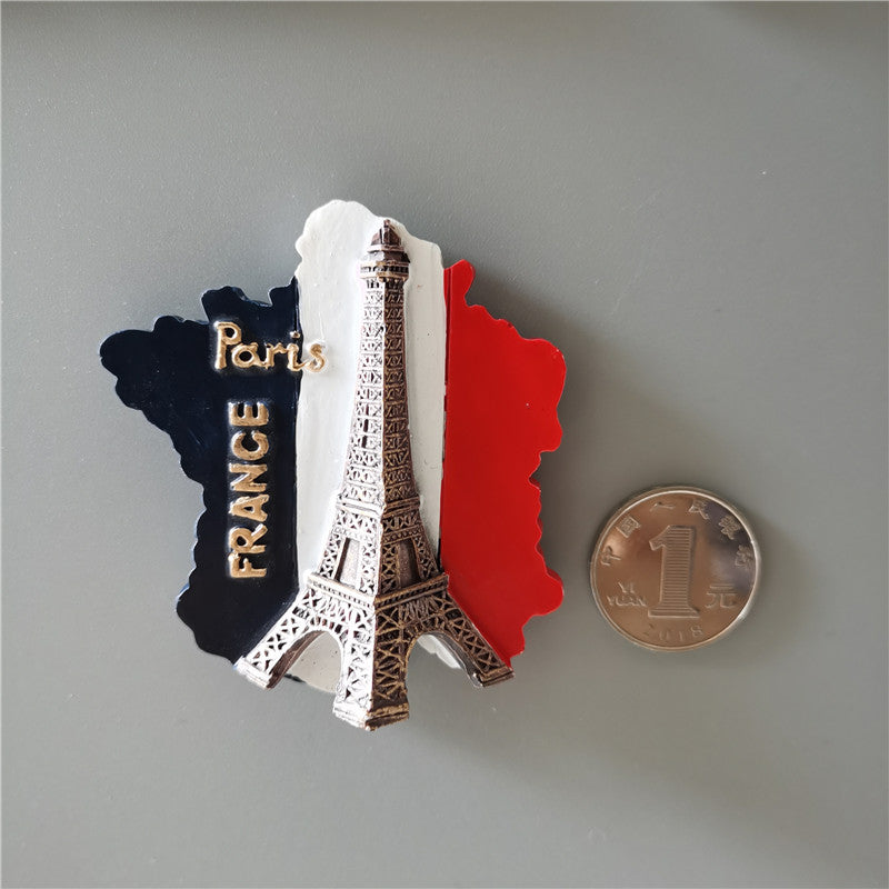 Paris France Tourist Souvenir Fridge Magnets Eiffel Tower French Magnetic Stickers Annecy Decoration on The Fridge Travel Gifts