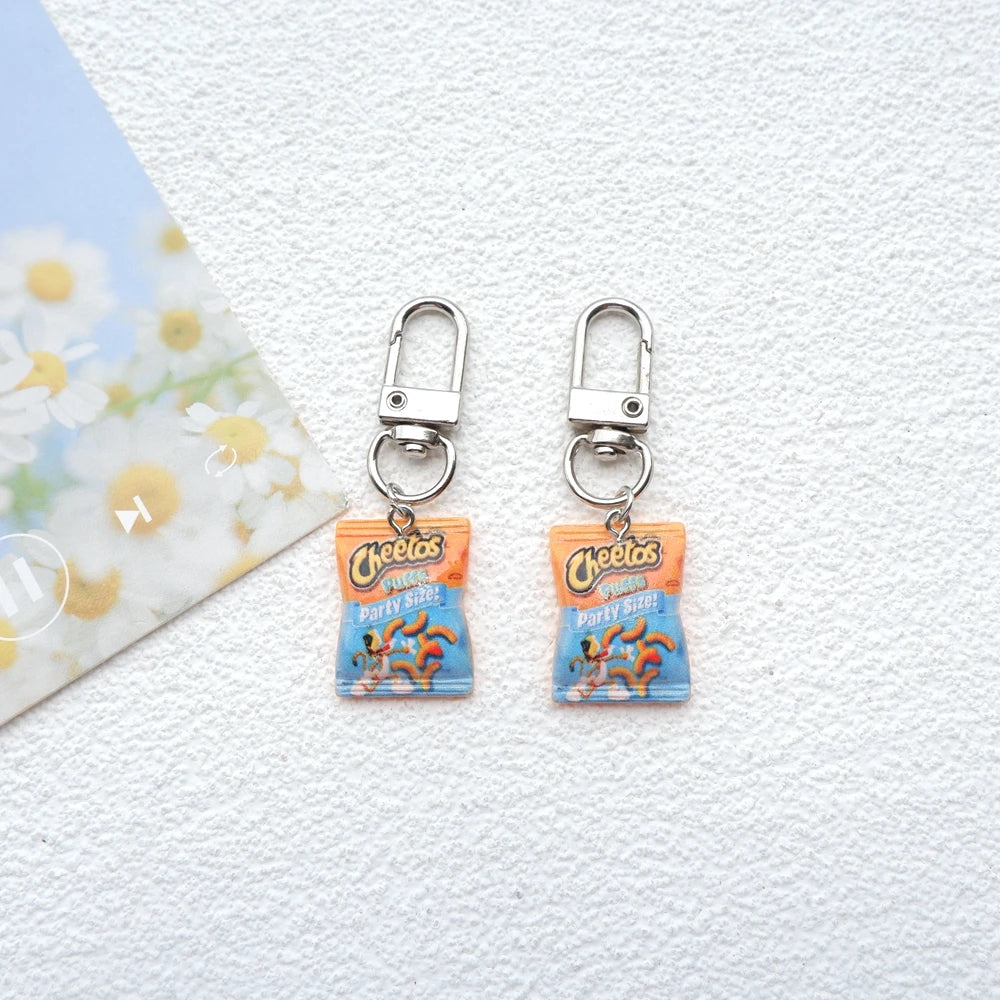 2pcs Cute Snacks Keychain Handmade Bag Jewelry DIY Gifts