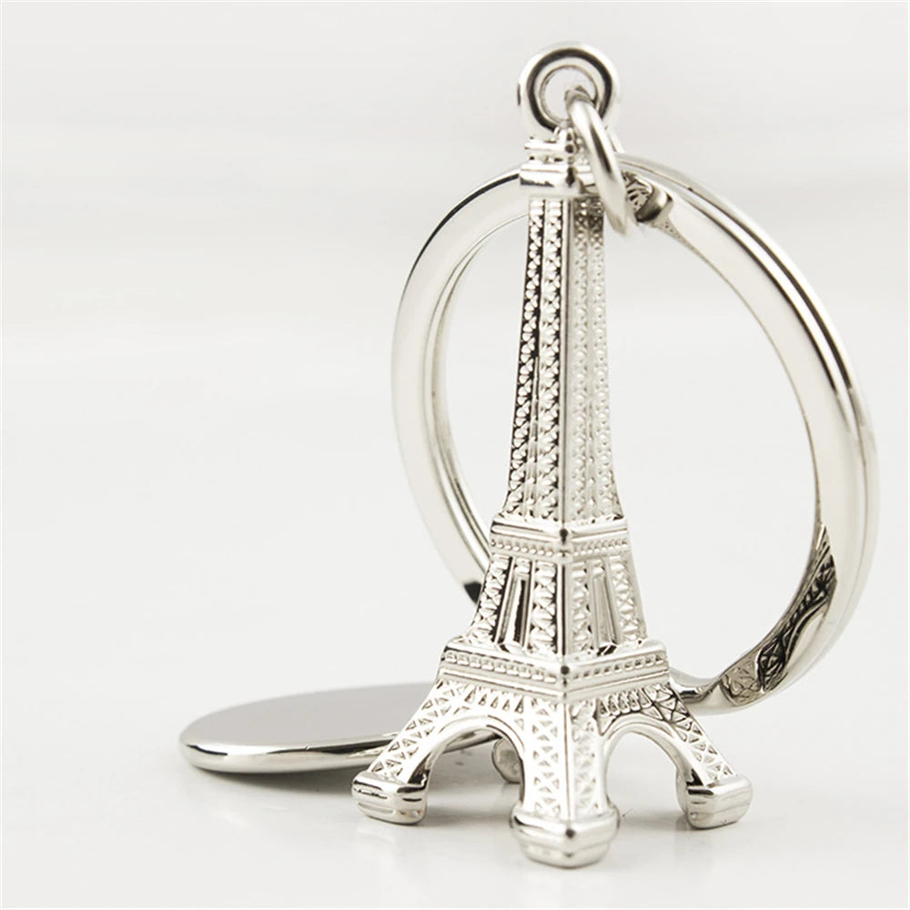 3D Eiffel Tower Keyring Bag Charm Metal Car Keychain French Paris Travel Souvenir Couple Friend Gift Fashion Jewelry Decoration