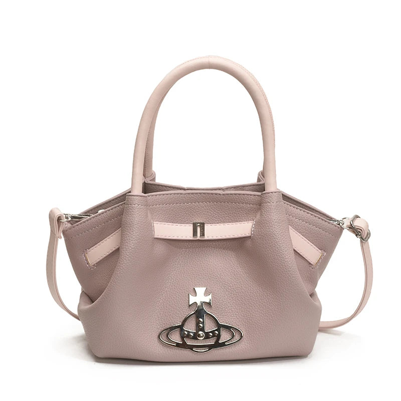 Classic Designer Paris Fashion Tote Messenger Purse Shopper Bag Elegant Leather Solid Color Commuter