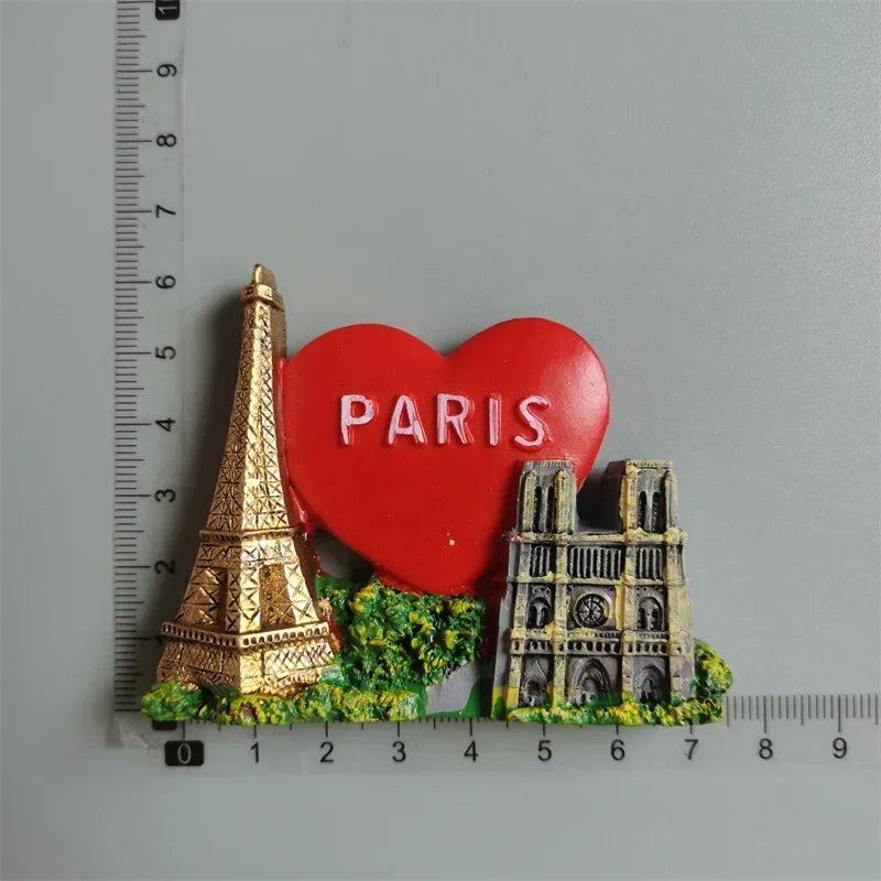 Paris France Tourist Souvenir Fridge Magnets Eiffel Tower French Magnetic Stickers Annecy Decoration on The Fridge Travel Gifts