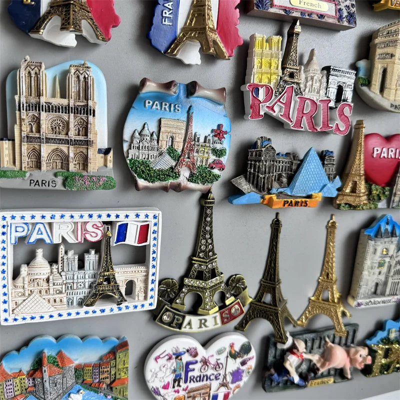 Paris France Tourist Souvenir Fridge Magnets Eiffel Tower French Magnetic Stickers Annecy Decoration on The Fridge Travel Gifts