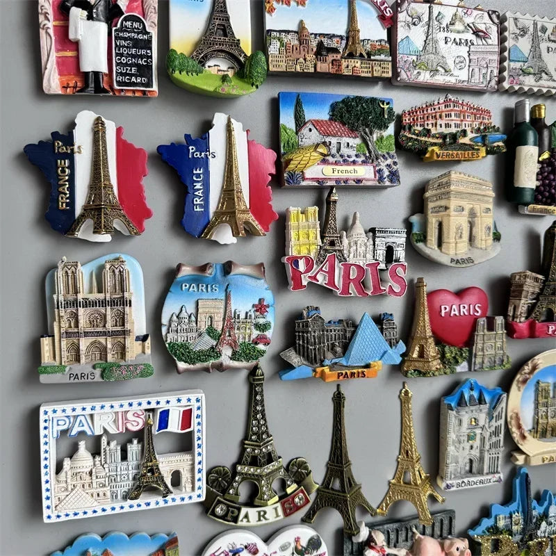 Paris France Tourist Souvenir Fridge Magnets Eiffel Tower French Magnetic Stickers Annecy Decoration on The Fridge Travel Gifts