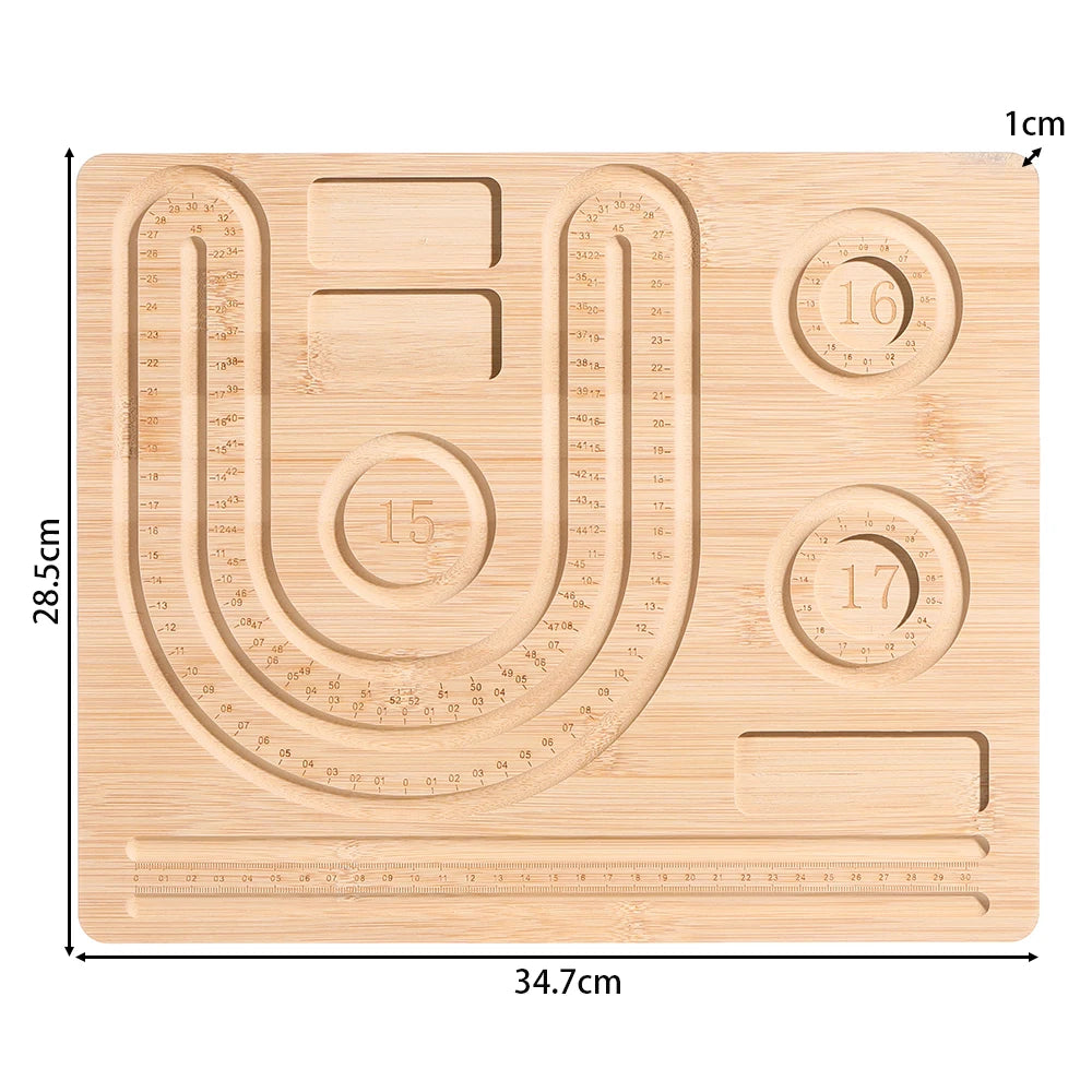 Eco-Friendly Bamboo Bead Board Perfect Tool for Jewelry Making and Beading Projects Bracelet Necklaces Design Beading Mats Trays