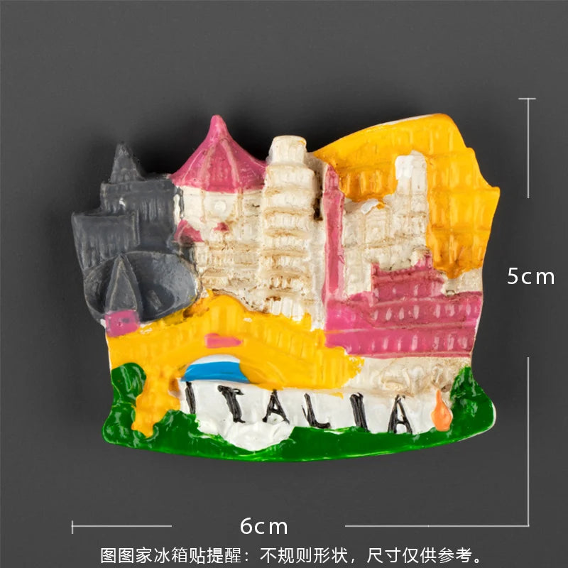Europe Italy Rome Venice fridge magnets Refrigerator Stickers 3D Magnetic Stickers Italian Tourism Souvenir Collection Gifts