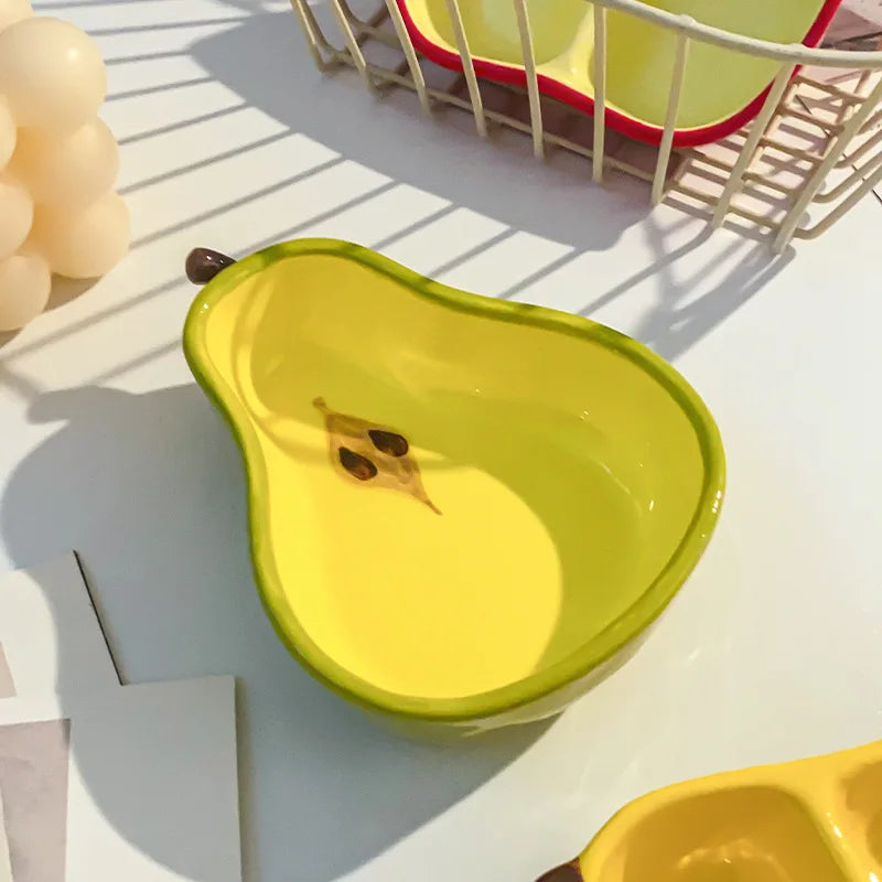 Creative Fruit Shaped Ceramic Dish Household Snacks Dishes Sauces Seasonings Plate Mini Saucer Tableware Dinner Kitchen Supplies