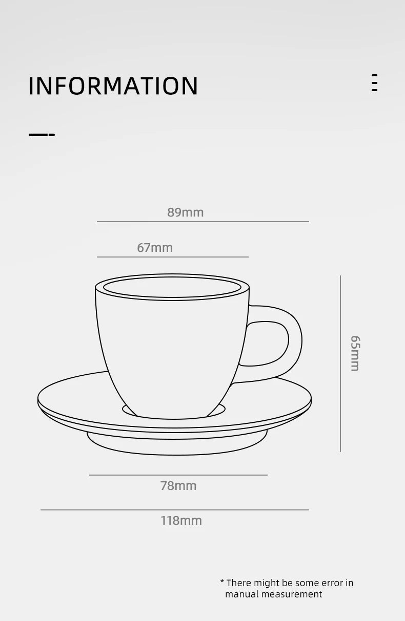 MHW-3BOMBER Espresso Mug 80ml Ceramic Coffee Cup and Saucer Professional Home Barista Latte Art Mug Exquisite Kitchen Accessorie
