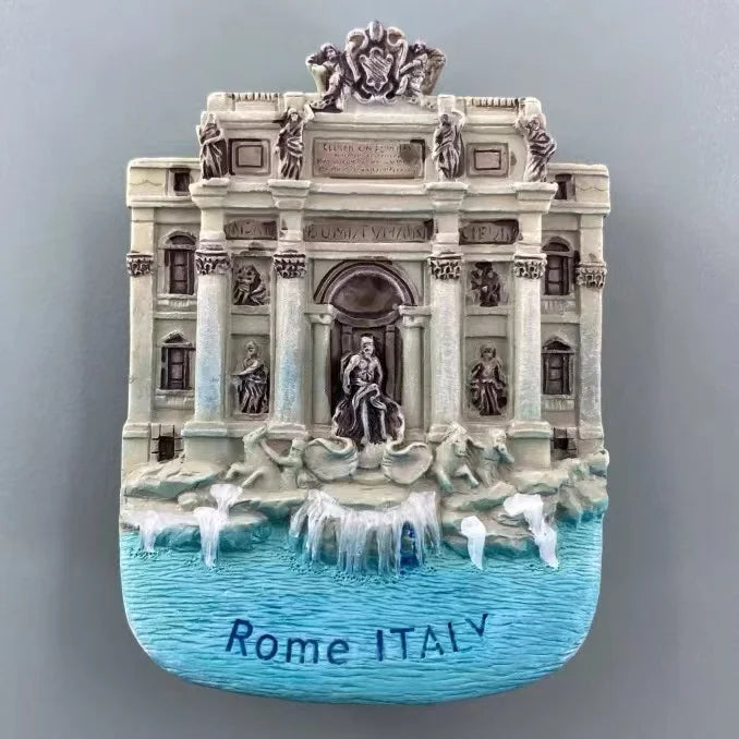 Italian capital Rome landmark Wishing Pool tourism commemorative 3D home decoration magnetic refrigerator sticker gift