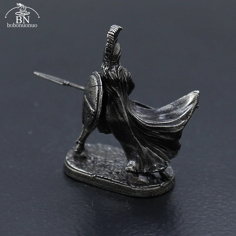 1pcs Ancient Spartan Rome Soliders Figurines Miniatures Vintage Metal Soldiers Model Statue Desktop Ornament Gift