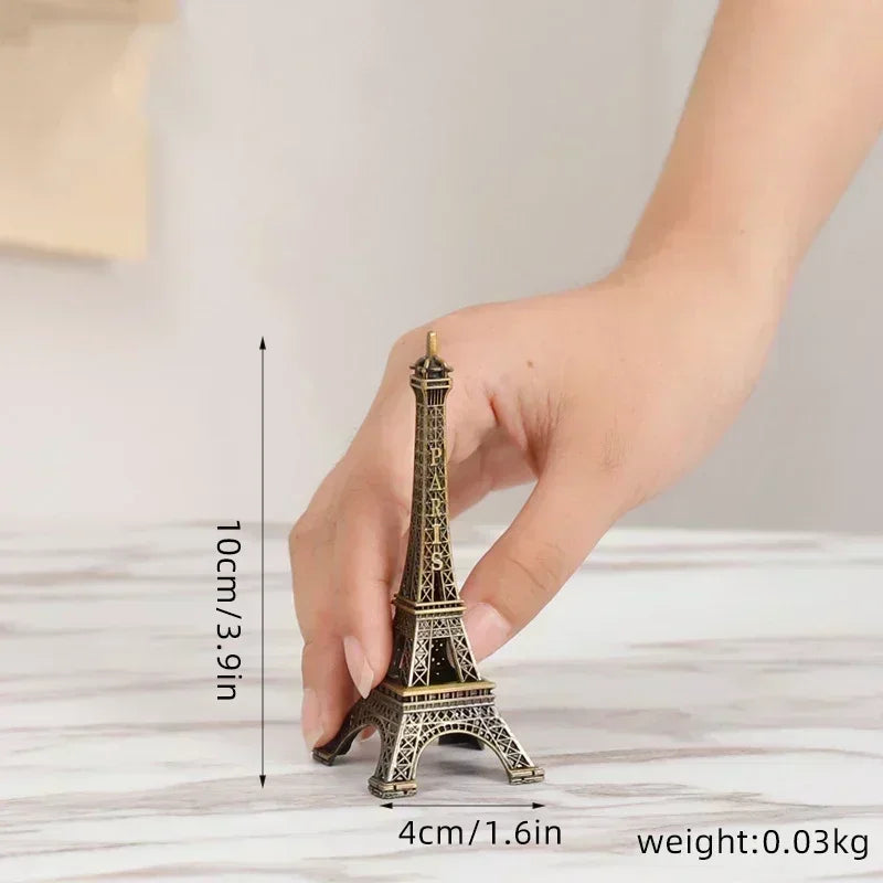 Bronze Paris Eiffel Tower Metal Crafts Home Decoration Accessories Figurine Statue Model Souvenir Home Interior Design 2023 New