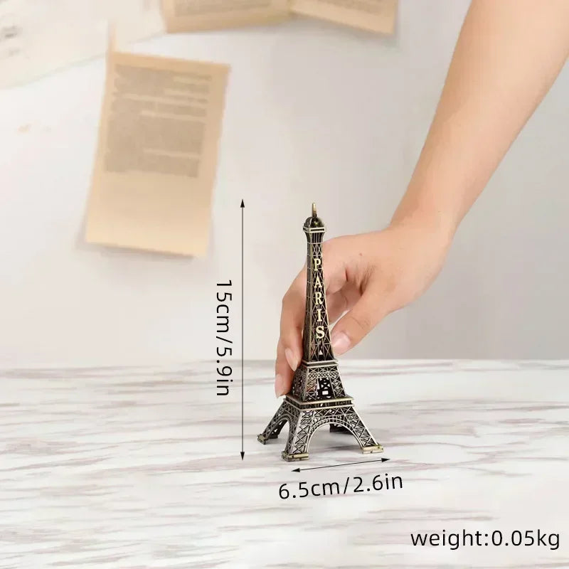 Bronze Paris Eiffel Tower Metal Crafts Home Decoration Accessories Figurine Statue Model Souvenir Home Interior Design 2023 New